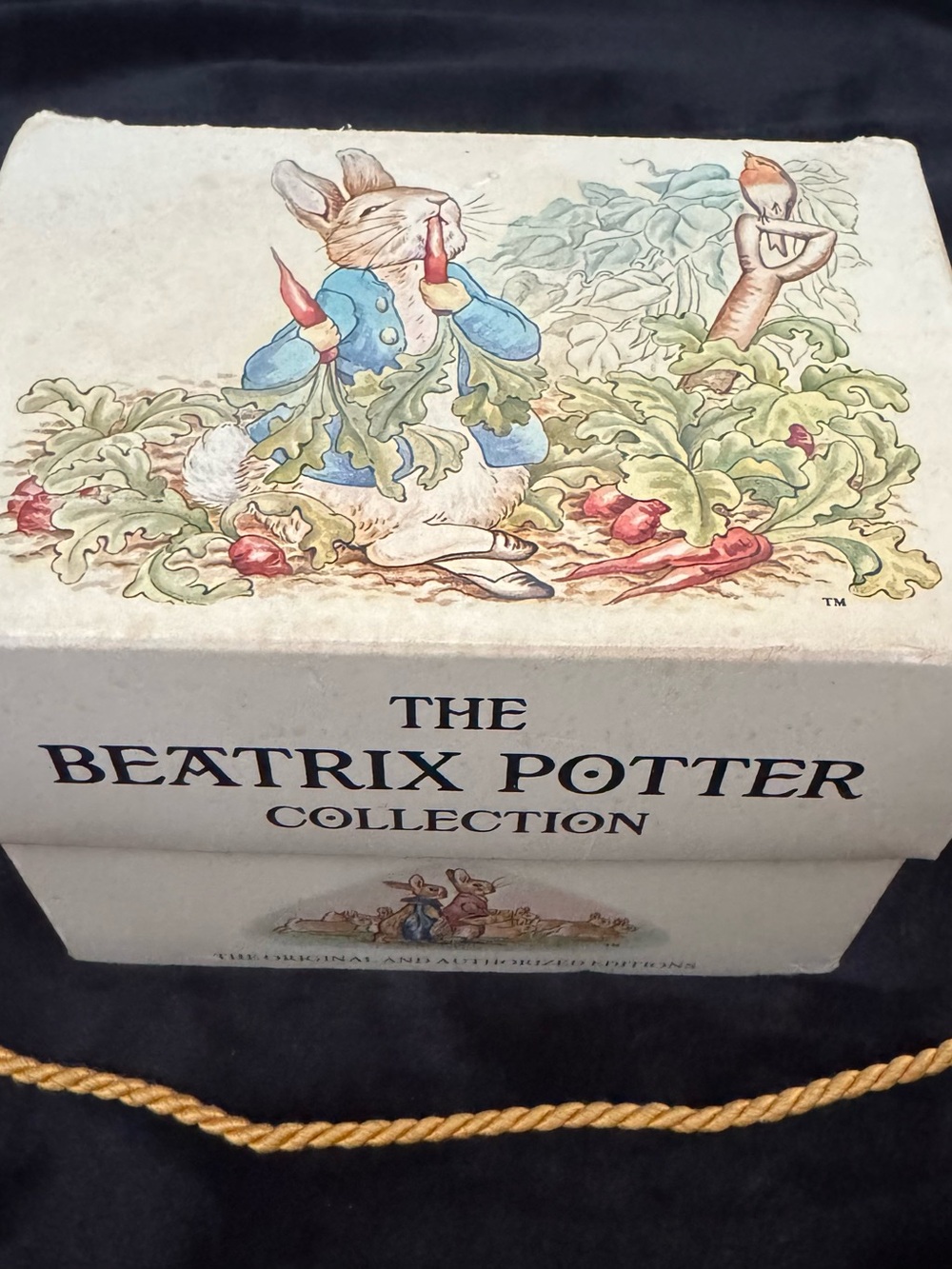 The Beatrix Potter Collection Decorative Box - White with Blue Accents